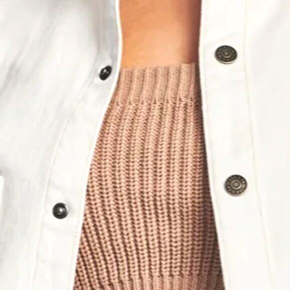 SER.O.YA Marcus Button Front Denim Shirt Shacket Arizona White Seroya Size XXL - Picture 6 of 14